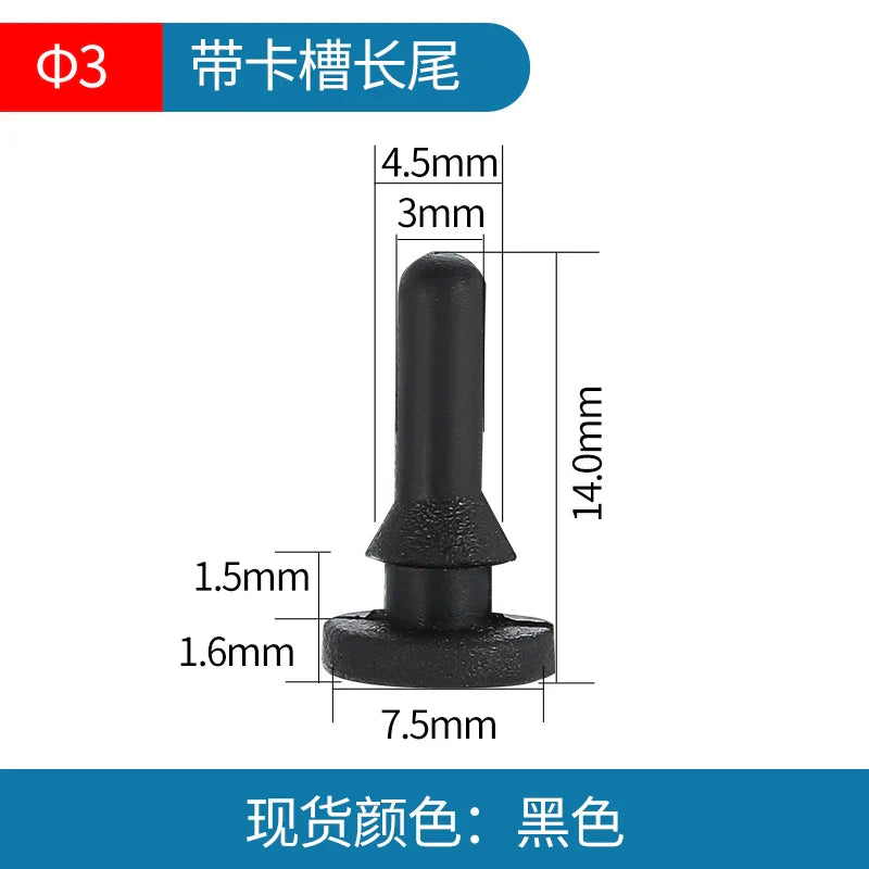 Bouchons en caoutchouc de silicone solide de 2 mm à 16 mm, couvercle de type T, joint à enclenchement, capuchons d'obturation, bouchon d'étanchéité