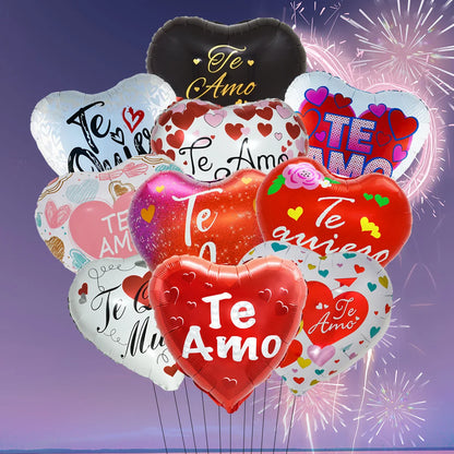 Heart to Heart Love Bear Balloon | Valentine's Day Decor with Stand