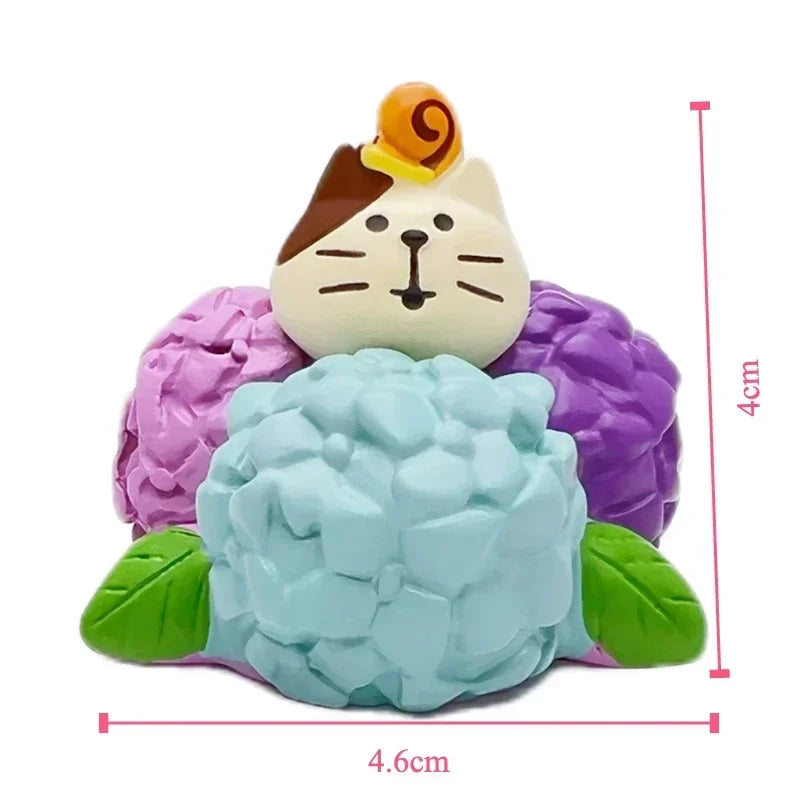 Artisanat de décoration en résine de chat, petite grenouille scène de pluie pour la décoration de bureau, ornements artisanaux, collection de jouets, cadeaux en gros Nouveauté 2024