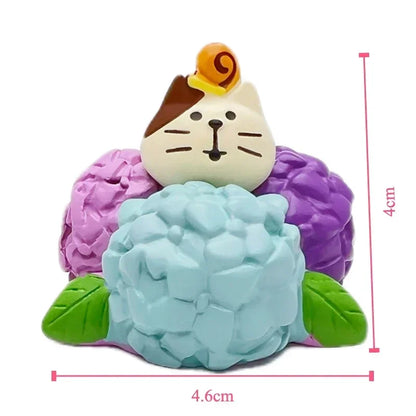 Artisanat de décoration en résine de chat, petite grenouille scène de pluie pour la décoration de bureau, ornements artisanaux, collection de jouets, cadeaux en gros Nouveauté 2024