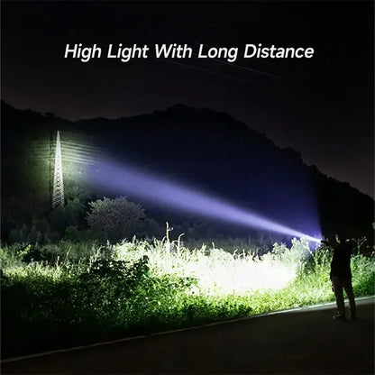Super Bright LED Flashlight | USB Rechargeable 18650 Torch for Outdoor Use
