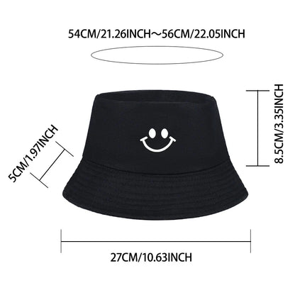 Smiley Face Fisherman Hat for Kids | Cute UV Protective Foldable Sun Hat