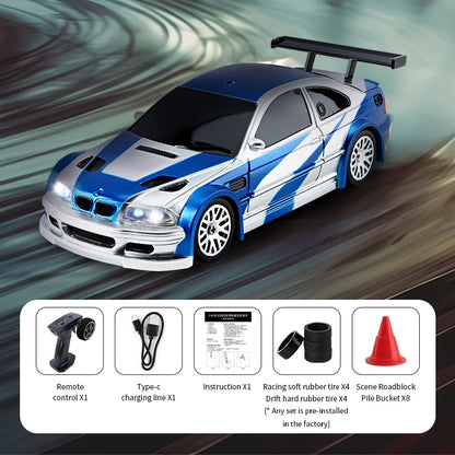 Mini RC Drift Car 1:43 Scale 4WD Remote Control Racing Vehicle Toy