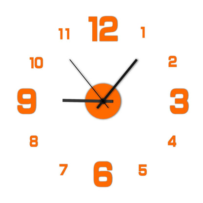 DIY Frameless Wall Clock | Silent Decorative Clock for Living Room