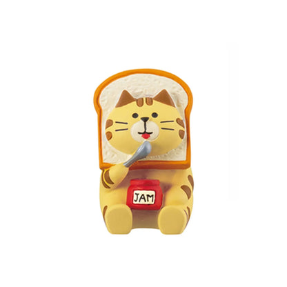 1pc ZAKKA Japanese Cat Food Bakery Coffee Shop Scene Decoration Resin Crafts Small Ornaments Croissant Donut Dessert Cupcake