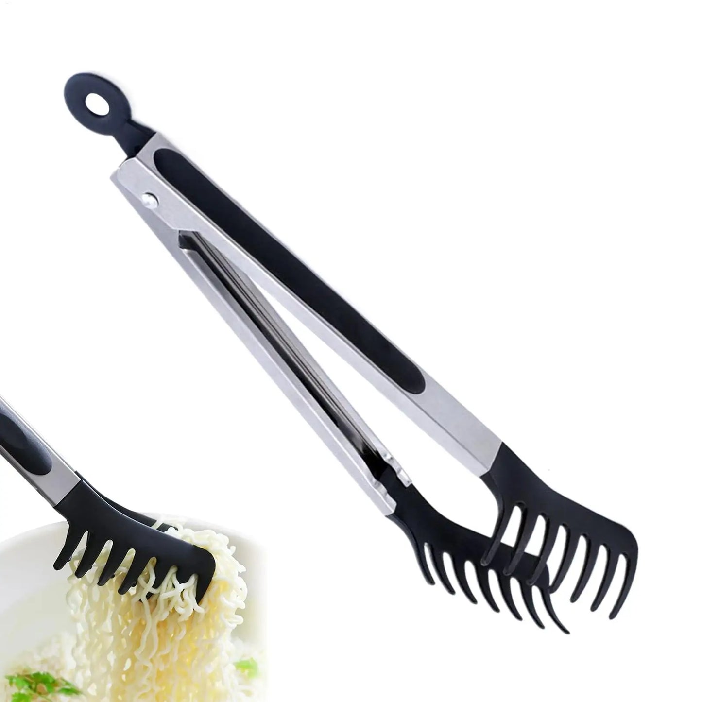 Silicone Food Tongs | Heat-Resistant Non-Stick Serving Tongs for BBQ, Pasta & Salad