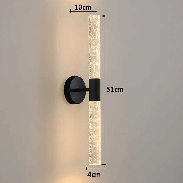 Lampe Murale LED Nordique en Cristal pour Chambre à Coucher, Chevet, Salon AC85-265V