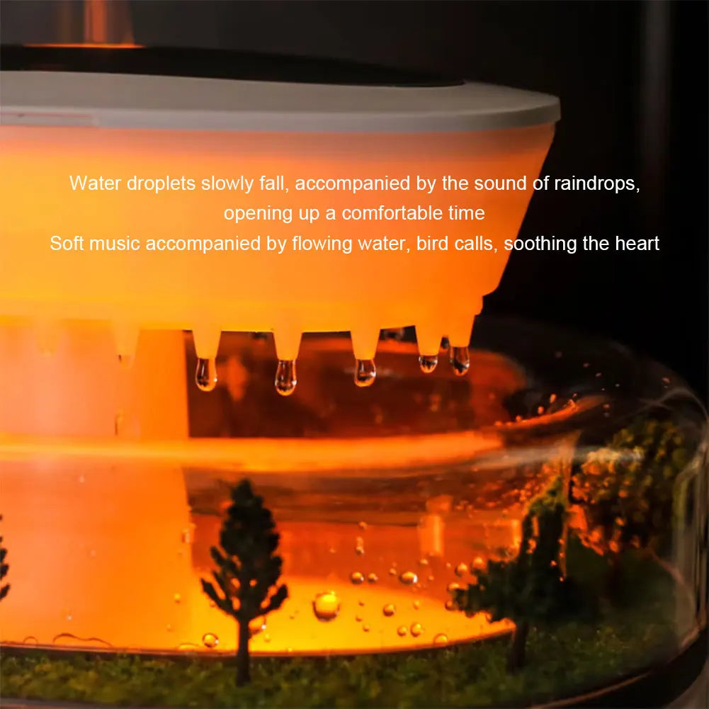 Cloud Rain Humidifier Rainfall Aromatherapy Diffuser with 7 Color Light for Home