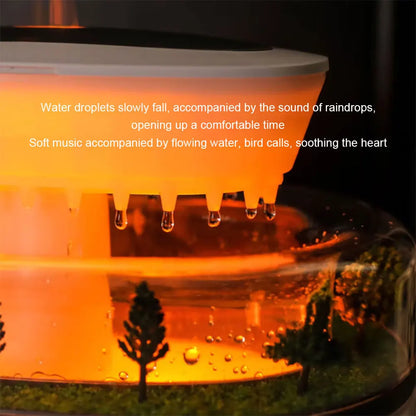 Cloud Rain Humidifier Rainfall Aromatherapy Diffuser with 7 Color Light for Home