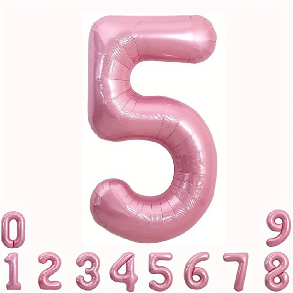Pink Foil Number Balloon 40 inch | Birthday Party Decor