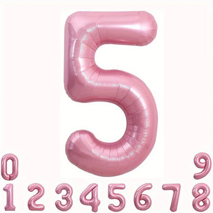 Pink Foil Number Balloon 40 inch | Birthday Party Decor
