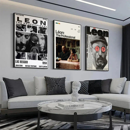 Vintage Retro Minimalist Movie Leon Leon_ The Profession Poster HD Posters Home Room Bar Cafe Decor Art Wall Painting Picture