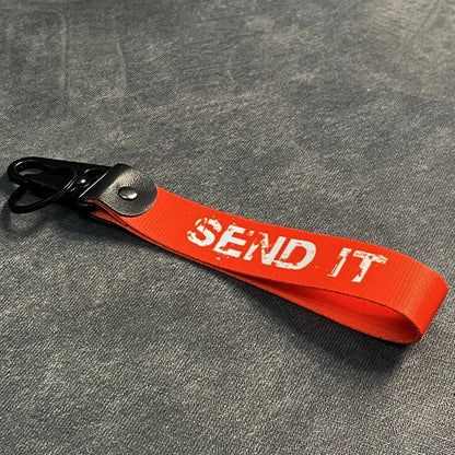Nylon Key Strap Embroidery Lanyard | JDM Racing Car Keychain