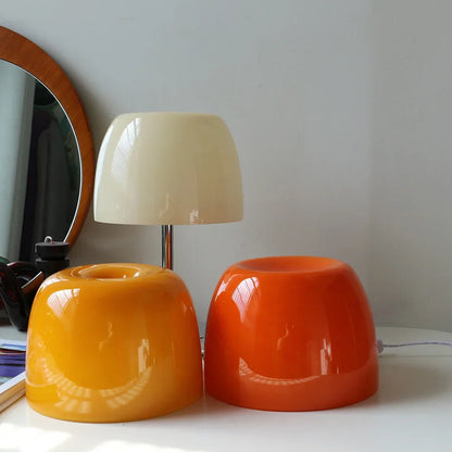 Lampe de table en verre médiévale, rétro américaine, pour salon, salle à manger, lampe de table Bauhaus, maison, chambre calme et chaleureuse, chevet