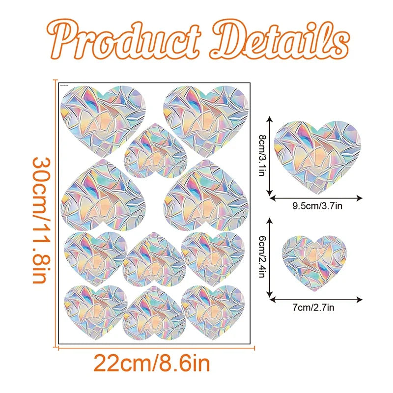 Rainbow Suncatcher Window Stickers | PVC Cat Butterfly Prism Glass Decal
