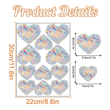 Rainbow Suncatcher Window Stickers | PVC Cat Butterfly Prism Glass Decal