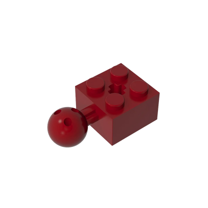 Gobricks GDS-976 Technical Brick Modified 2 x 2 with Ball Joint and Axle Hole | Compatible with Lego 57909