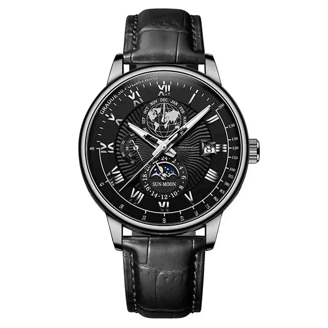 2026 Luxury Men's Sport Watch | Waterproof Luminous Leather Quartz Wristwatch