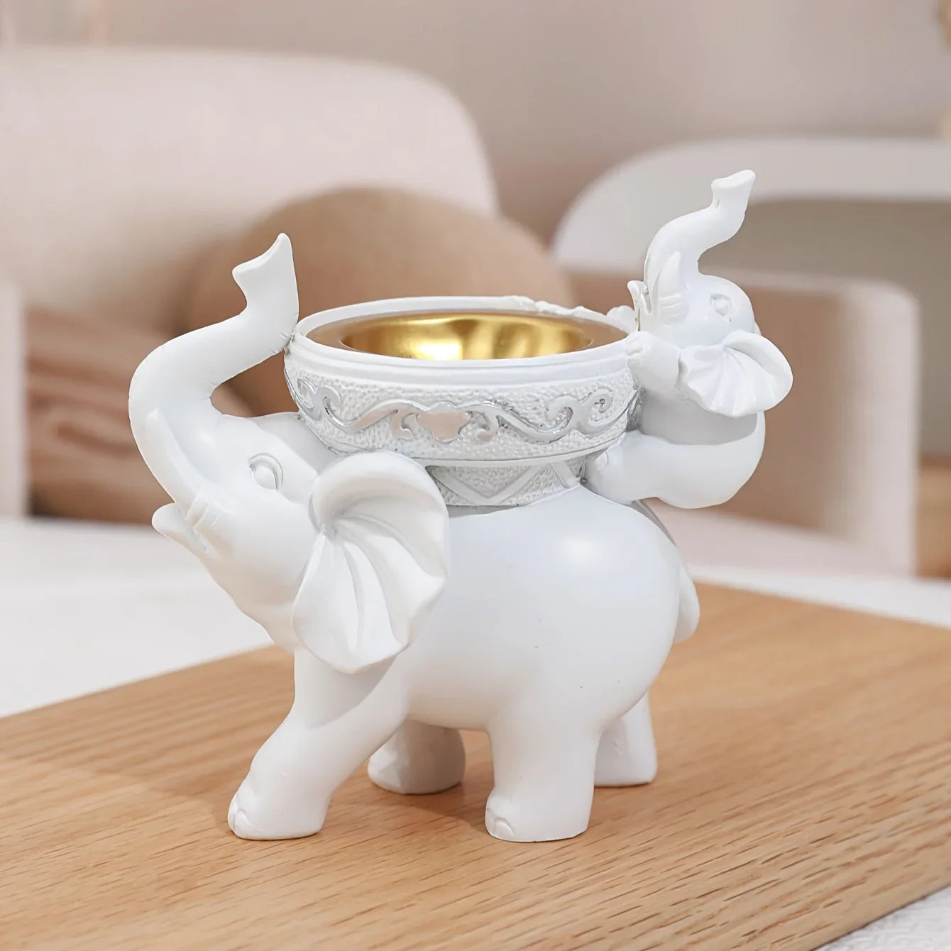Figurine d'éléphant, plateau à bonbons amusant, vide-poche, table de décoration d'intérieur, figurine, articles divers, conteneurs, accessoires, boîte de rangement, bureau, b