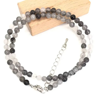 4mm Natural Stone Choker Necklace | Bohemian Crystal Collar Jewelry for Women