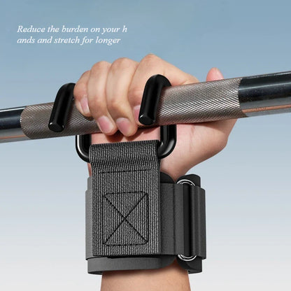 Weight Lifting Hook Grips with Wrist Wraps | Gym Hand-Bar Support for Pull-Ups and Power Lifts