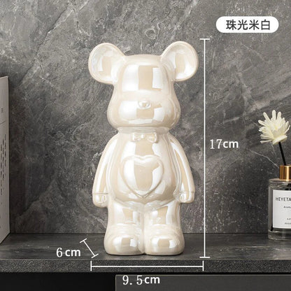 Love Bear Decoration Ceramic Crafts Wine Cabinet European Style The Little  Cartoon  Statue Kawaii Cartoon Figure Office Book Shelf Ornament Home Decorations 400% Bears Figurines