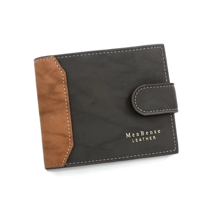 Compact RFID Wallet for Men | Slim PU Leather Card Holder