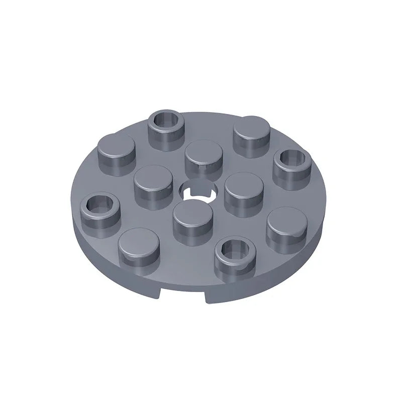 Gobricks GDS-841 Round Plate 4x4 with Hole | Compatible Building Block for DIY Creations