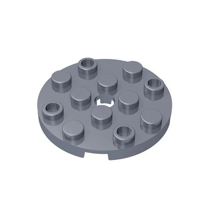 Gobricks GDS-841 Round Plate 4x4 with Hole | Compatible Building Block for DIY Creations