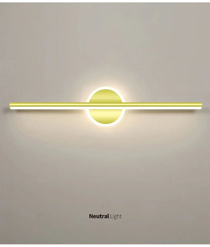 LED Mirror Front Wall Light – 40/60cm Gold Black Indoor Lamp for Bathroom & Bedroom