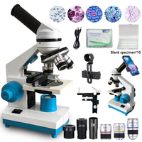 Student Microscope Dual LED with Moving Slide Stage for School Home Lab