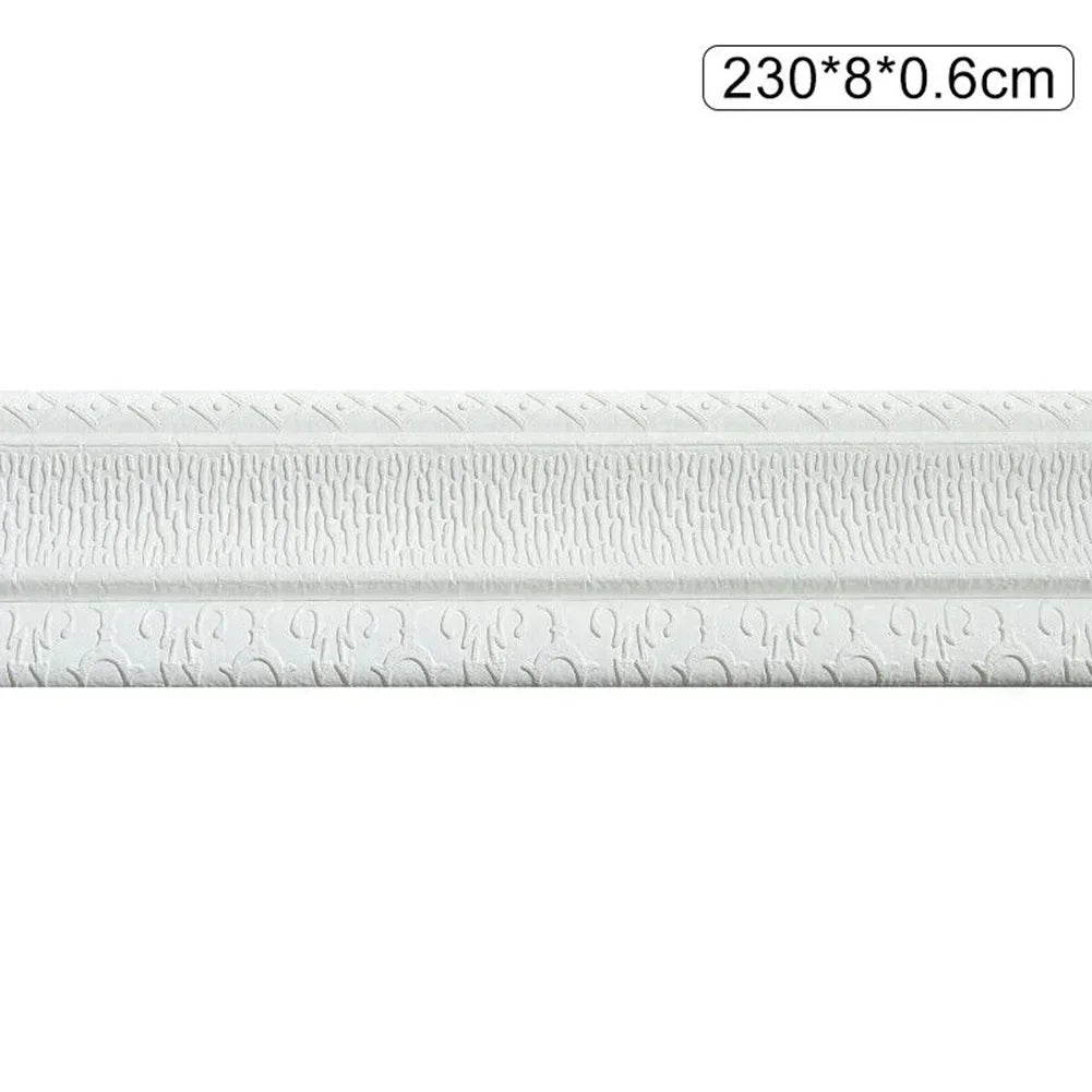 3D DIY Foam Skirting Border Tile Sticker | Waterproof Self-Adhesive Wall Edge Trim