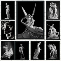 Nordic Simple Wall Art Black Ancient Greek Gods Sculpture David Statue Canvas Print Poster Home Living Room Bedroom Decoration