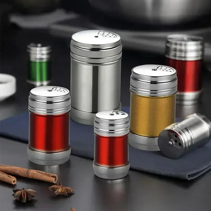 Pot à épices en acier inoxydable | Salière et poivrière rotatives pour barbecue et cuisine