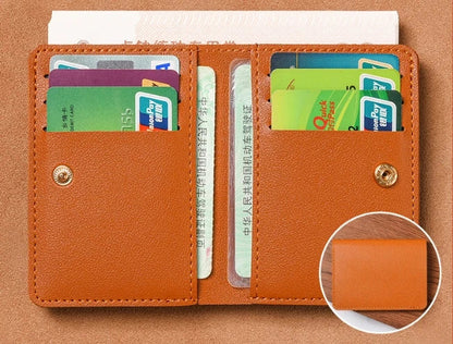 Classic PU Leather Slim Wallet | Unisex Card Holder and Coin Purse