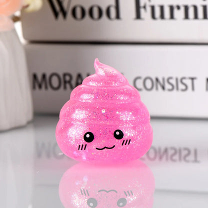 Squishy Poo Stress Ball | Novelty Glitter Fidget Toy for Stress Relief