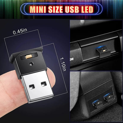 Mini USB LED Night Light | Car Interior Atmosphere Lamp with Eye Protection