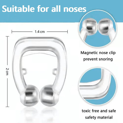 SilentSleep Anti Snoring Nose Clip | Magnetic Silicone Sleep Aid with Travel Case