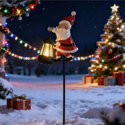 Lumières de bouilloire solaires de Noël, lumières de bouilloire de Père Noël décoratives pour pelouse de jardin, lampes solaires LED de nuit, décoration extérieure