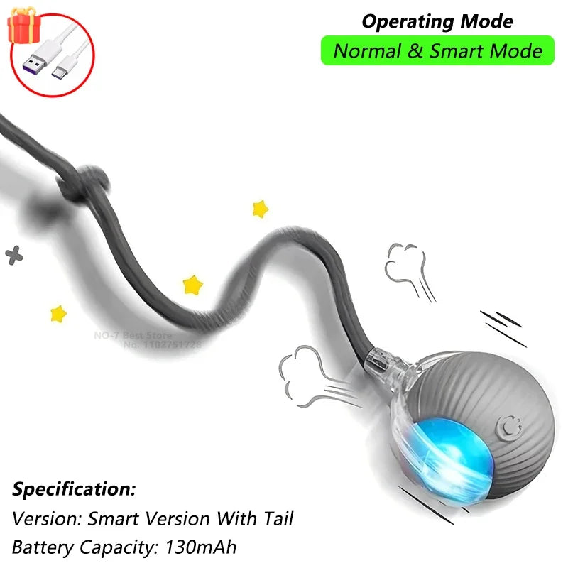 Interactive Smart Cat Toy Ball | Automatic Rolling Ball with Obstacle Avoidance