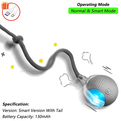 Interactive Smart Cat Toy Ball | Automatic Rolling Ball with Obstacle Avoidance