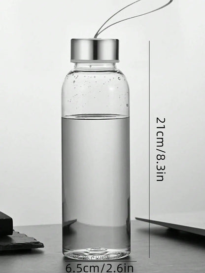 600ml Transparent Water Bottle with Carrying Strap | Daily Direct Drinking Cup