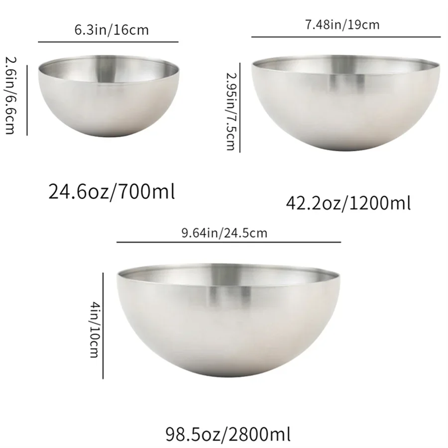 Bol à salade de fruits et légumes coréen en acier inoxydable avec bol à riz, bol à nouilles froides, bol à nouilles instantanées, bol de mélange à froid