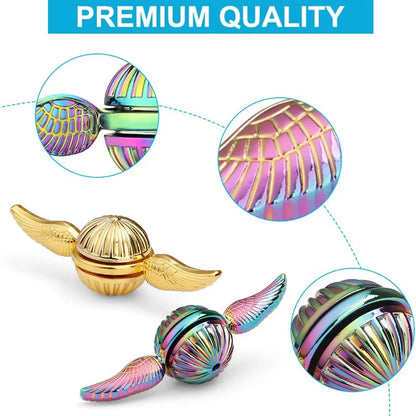 Fingertip Spinning Gyroscope Fidget Spinner | Metal Anti Stress Desk Toy for Adults and Kids