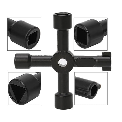 4-in-1 Portable Black Hand Screwdriver | Multi-Functional DIY Socket Tool Set