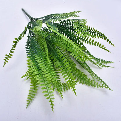 Planta artificial pequeña, helecho de Boston, hierba verde, decoración del hogar, hojas falsas, follaje, decoración de jardín, fiesta, bodas