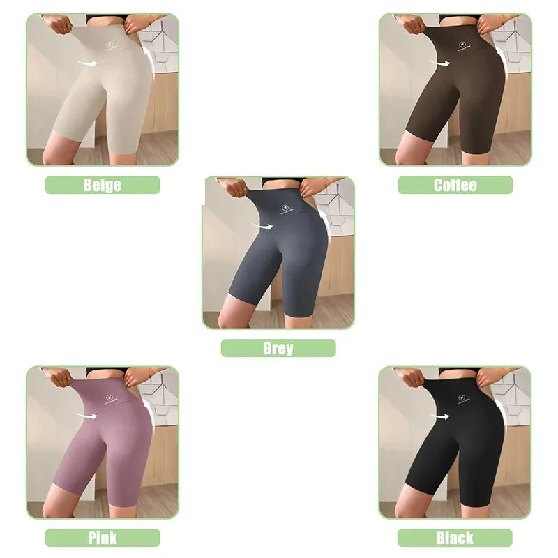 Pantalones Cortos Deportivos de Mujer M-XL Nuevos de Ciclismo Jogging Fitness Cintura Alta Push Up Pantalones Cortos de Gimnasio Mallas Ropa de Yoga