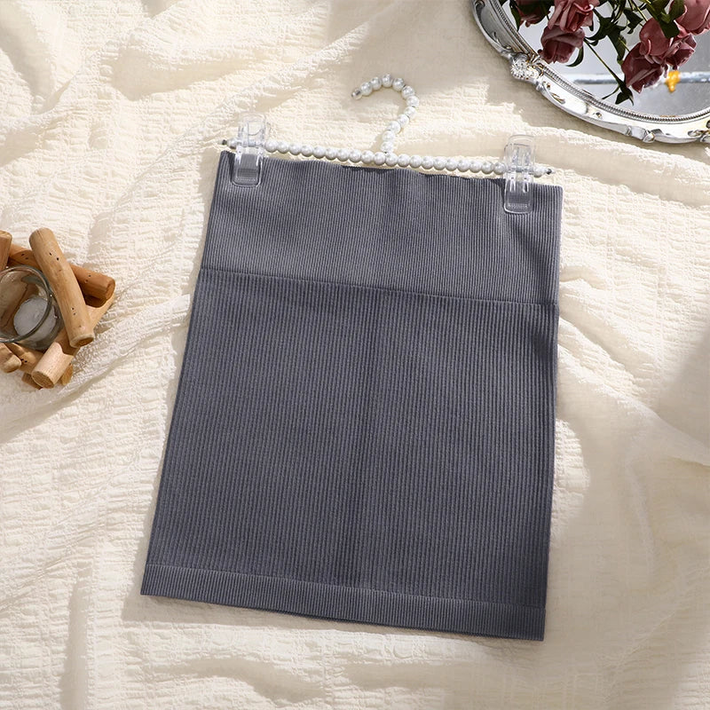 High Waist Knit Mini Skirt