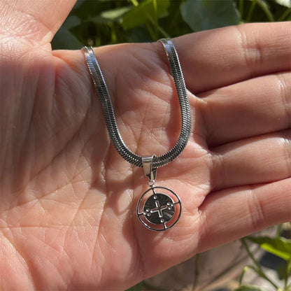 Christian Cross Necklace for Men Women | Stainless Steel Religious Pendant Jewelry