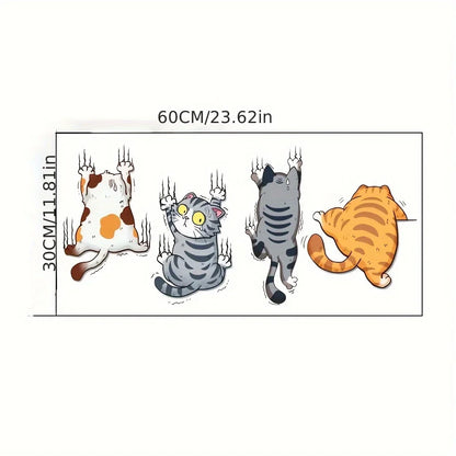 1 Set Cute Cartoon Cat Wall Sticker | Self-adhesive Reusable Decor for Bedroom and Dorm